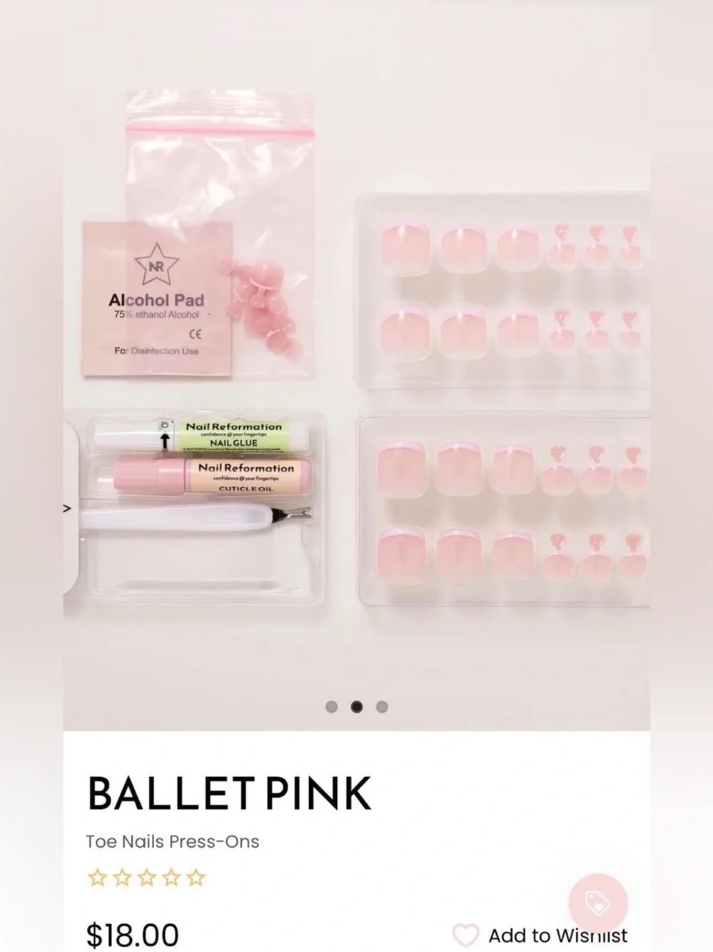 (2) Nail Reformation Press On Toe Nails Sets - New in Boxes!